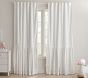 Evelyn Linen Blend Ruffle Bottom Bow Blackout Curtain