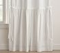 Evelyn Linen Blend Ruffle Bottom Bow Blackout Curtain