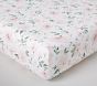 Meredith Allover Floral Organic Cotton Crib Fitted Sheet