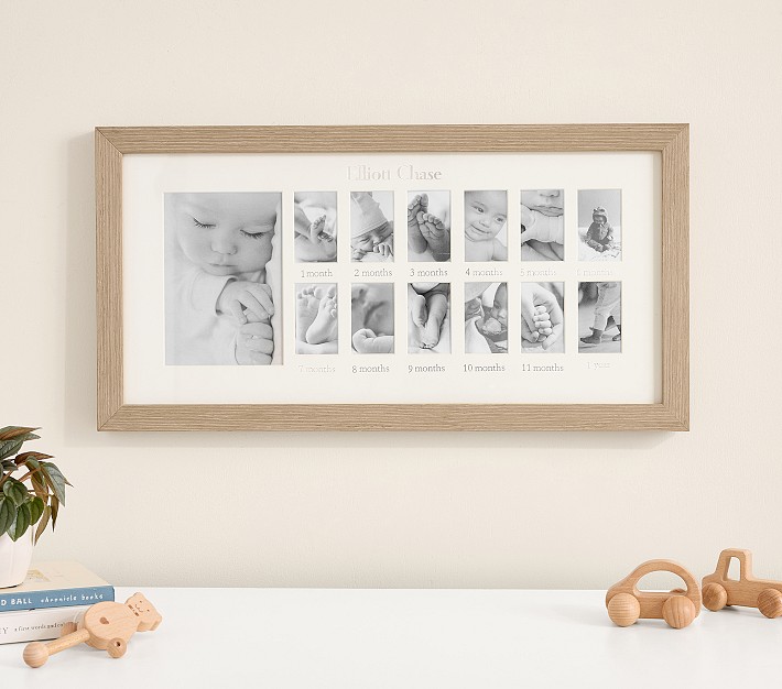 K*♡様 Pottery Barn vintage wood rack Vintage Wood First Year Frame | Baby Keepsake | Pottery Barn Kids