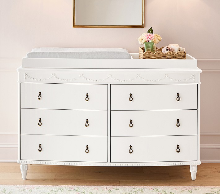 white pottery barn dresser Wood nursery 3 drawers, Museum of Mini Designed with 9 English dovetailed drawers that open smoothly on beech wood glides and drawer stops for safety Pottery Barn White Dresser For