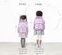 Lavender Ticking Stripe Bow Pocket Mackenzie Backpack Bundle, Set of 3