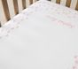 Welcome Home Heart Embroidered Picture-Perfect Organic Crib Fitted Sheet