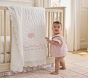 Welcome Home Embroidered Heart Crib Skirt