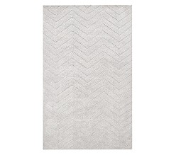 Stain-Resistant Plush Chevron Rug (7x10')