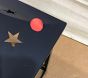 Open Box: Navy Star Punched Lantern Chandelier (18") - Navy Blue, Antique Brass