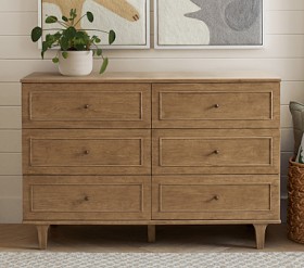 dawson grey wash 6 drawer dresser Dawson 6-Drawer Dresser, Antique Birch, Brown