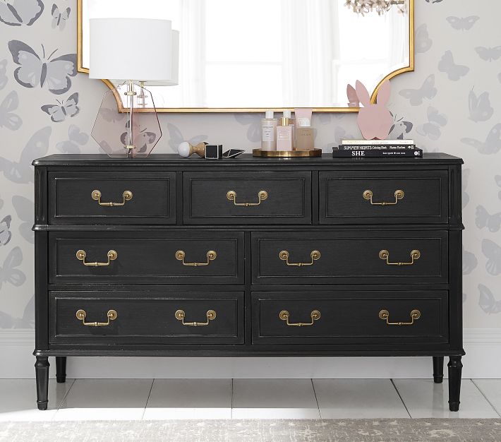 pottery barn black dresser Belden Blue 9-Drawer (46W x19d x 32 H)  furniturebrokerslakeway Hardware may loosen over time How to achieve Pottery Barn