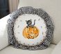 Riley Sheehey Embroidered Pumpkin Cat Pillow