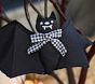 Gingham Bow Hanging Bats, Set of 6