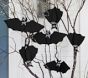 Gingham Bow Hanging Bats, Set of 6