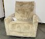 Open Box: Paxton Deluxe Power Swivel Recliner - Teddy Faux Fur Oat, Black
