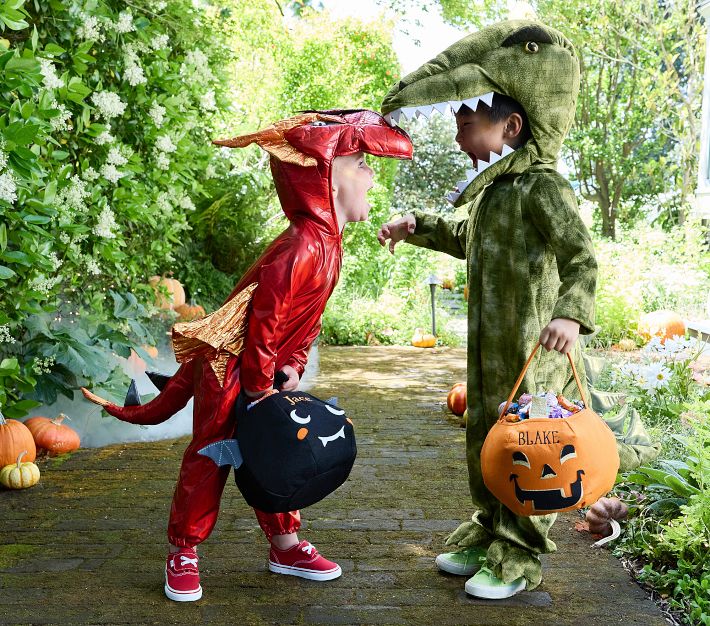 Amscan Kids Red Dragon Jumpsuit – Halloween Kostüm Mit Kapuze, Flügeln & Schwanz (Größe 3–4 Jahre)