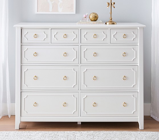 white 10 drawer dresser Sweetcrispy Tall with Drawers for Bedroom, Dresser with power outlets are especially suitable for small households Cottage 10 Drawer Dresser in