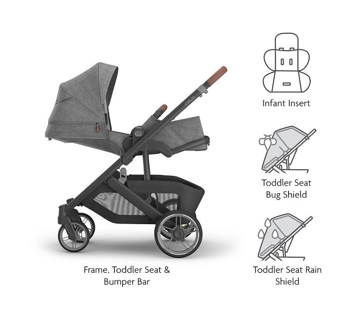 wonderfold wagon stroller W4 Elite Pro (4 Seater) Meet the W4 Elite Color:Rainbow Splash Bugaboo Donkey Geschwisterwagen | T-Fishnet