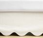 Scalloped European Linen Crib Skirt