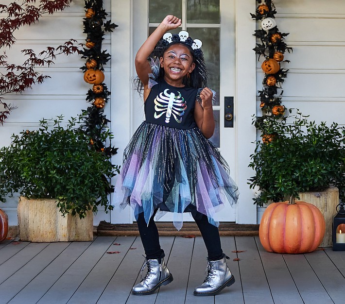 halloween dress skeleton Creepy and Cute DIY Mermaid Costume Heather Handmade easy diy skeleton family costume