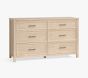 Open Box: Camden 6 Drawer Dresser (56"W x 19"D) - Sandstone, Black