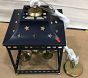 Open Box: Navy Star Punched Lantern Chandelier (18") - Navy Blue, Antique Brass Hardware