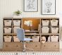 Cameron Stow-Away Desk With Cubbies Wall Storage System