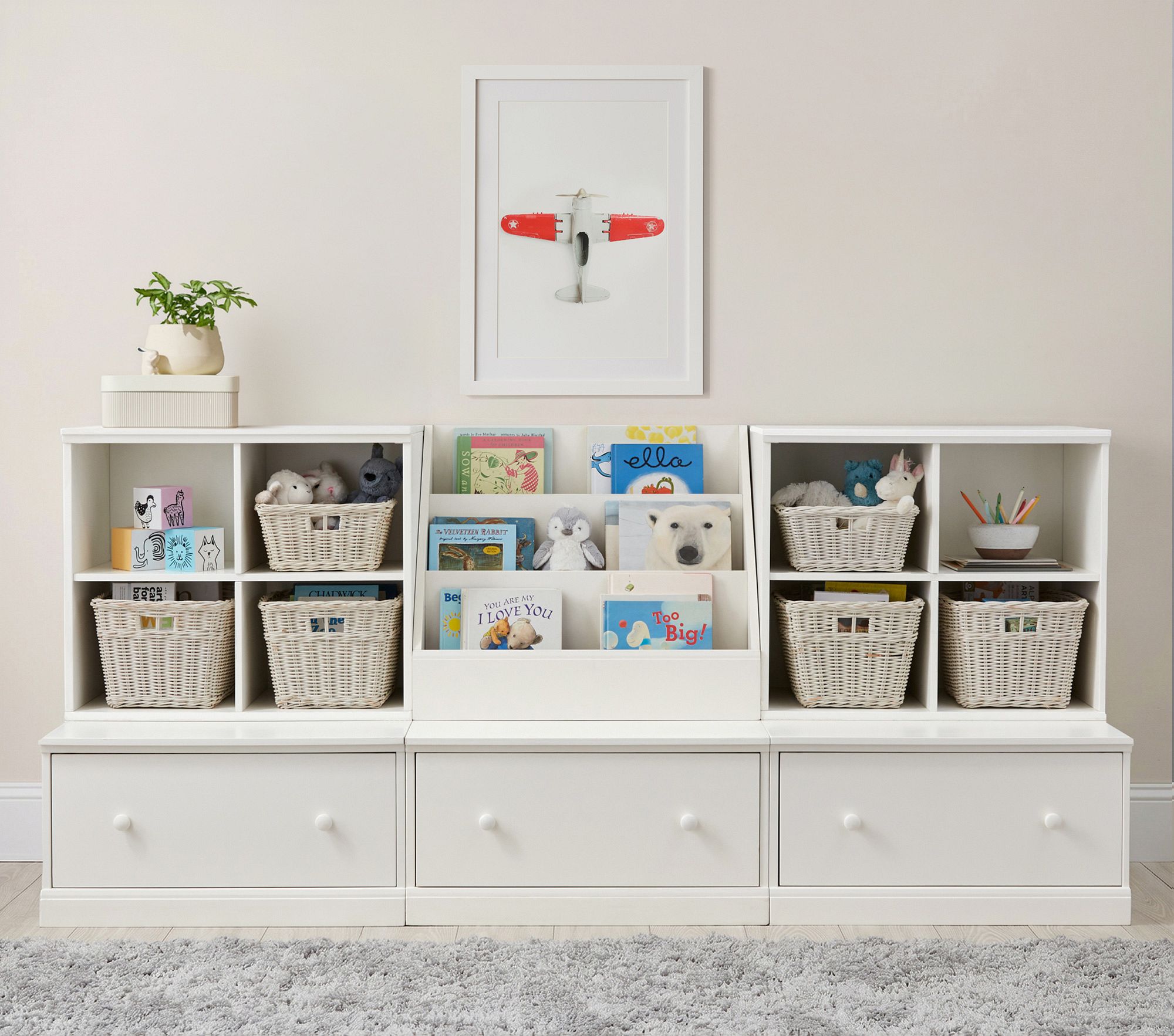 Cameron Cubby Wall Storage System with Bookrack by Pottery Barn Kids