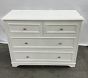 Open Box: Fillmore 4 Drawer Dresser (43"W x 20"D) - Simply White, Brushed Nickel