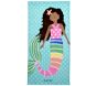Rainbow Mermaid Kid Beach Towel Pink UPF 50+