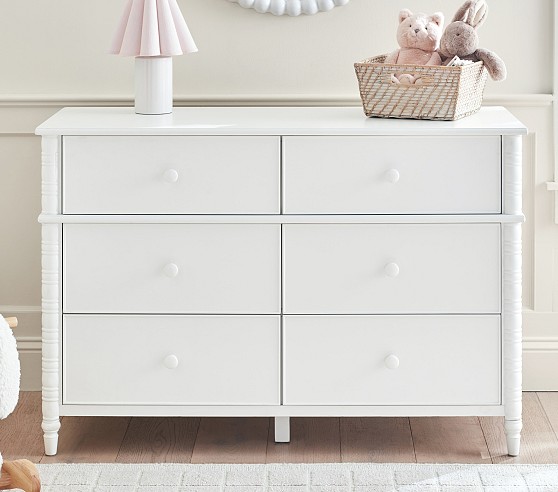 white childrens dresser Elsie 6-Drawer (49w x 20d
