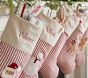 Ticking Stripe Christmas Stocking Collection
