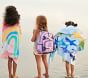 Rainbow Shark Kid Beach Hooded Towel UPF 50+