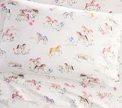 Floral Horse Organic Cotton Sheet Set