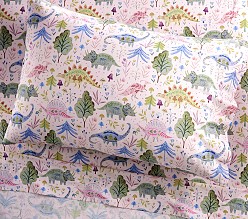 Floral Dino Organic Cotton Sheet Set