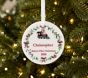 Personalized Baby's First Christmas Train in Wreath Ornament