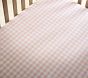 Gingham Organic Cotton Crib Fitted Sheet