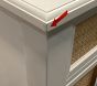 Open Box: Ava Regency Caned 7-Drawer Dresser (56"W x 19"D) - Simply White, Natural Cane