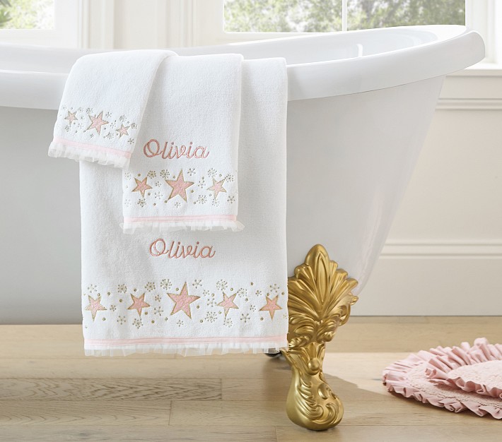 Rugby Stripe Kids Bath Towel | Pottery Barn Kids