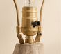 Carved Wood Bunny Table Lamp (18")