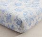 LoveShackFancy Damask Floral Organic Cotton Crib Fitted Sheet