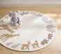 Safari Animals Wool Round Rug