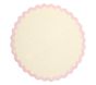 Open Box: Wave Border Round Rug (5') - Light Pink