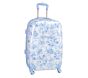 LoveShackFancy Blue Damask Floral Mackenzie Hard Sided Luggage