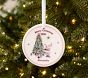Personalized Pink Santa Christmas Ornament