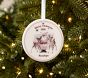 Personalized Pink Santa Christmas Ornament
