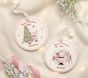 Personalized Pink Santa Christmas Ornament