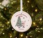 Personalized Baby's First Christmas Pink Santa Ornament