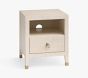 Open Box: AERIN Raffia Nightstand (19") - Whitewash, Antique Brass