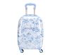 LoveShackFancy Blue Damask Floral Mackenzie Hard Sided Luggage