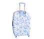 LoveShackFancy Blue Damask Floral Mackenzie Hard Sided Luggage