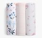 Wildflower Butterfly Organic Muslin Bib, Burp and Swaddle Set
