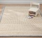 Striped Border Wool Jute Rug